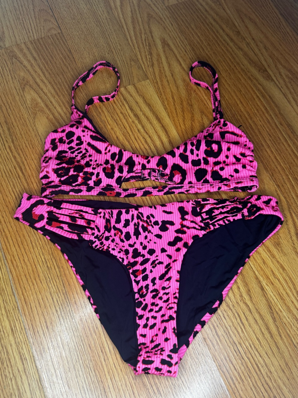 TiniBikini  Pink Leopard Print Bikini Set